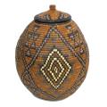 Ukhamba Triangle and Diamond Pattern Beer Basket (South Africa)
