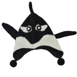 Wool Fleece-Lined Kid's Whale Beanie (Nepal)