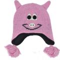 Kid's Wool Fleece-Lined Piggy Beanie (Nepal)