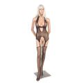 Hustler Black Thigh High Sexy Fishnet Bodysuit