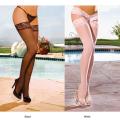 Emaje' Sheer Thigh High Lace Top 'Stay Up' Stockings (Pack of 2)