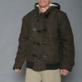 Imperious Men's Black/Brown Herringbone Wool-blend Jacket