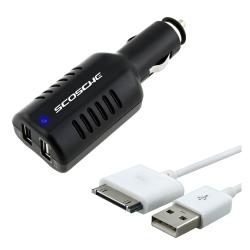 SCOSCHE Dual Car Charger/ MYBAT USB Cable for Apple iPad
