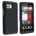 Black Snap-on Rubber Coated Case for Motorola Droid Bionic XT875