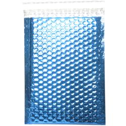 Blue Metallic Open End Bubble Mailers (Pack of 12)