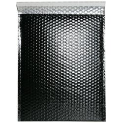 Black Metallic 12x15.5 Open End Bubble Mailers (Pack of 12)