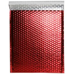 Red Metallic 10x13 Open End Bubble Mailers (Pack of 12)