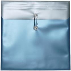 Metallic Blue 13 in. x 13 in. Plastic Envelopes (Pack of 12)