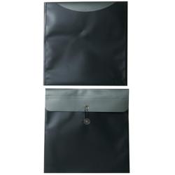 Metallic Charcoal 13 in. x 13 in. Plastic Envelopes (Pack of 12)