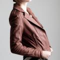 United Face Women's Vintage-inspired Textured Leather Moto Jacket