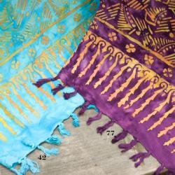 Rayon Batik Fall Purple Shawl (Indonesia)