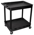 Luxor Black Large 3-Tub Utility Cart