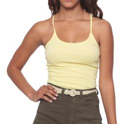 American Apparel Women's Lemon Baby Rib Cotton Cross-back Tank