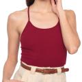 American Apparel Women's Cranberry Baby Rib Cotton Cross-back Tank