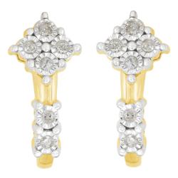 10k Yellow Gold 1/6ct TDW Diamond Fashion Earrings (J-K, I3)