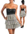 Stanzino Women's Black/ Beige Strapless Dress