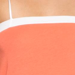 American Apparel Women's Coral/ White Tie Tube Top 
