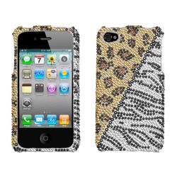 Premium iPhone 4/ 4S Leopard Zebra Rhinestone Case