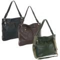 B-Collective Pleated Leather Tote Bag