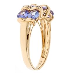 Dyach 14k Yellow Gold Tanzanite and 1/10ct TDW Diamond Ring (G-H, I1-I2)