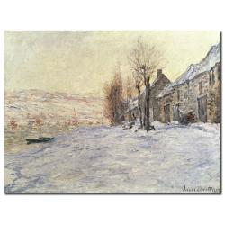 Claude Monet 'Lavacourt Under Snow 1878-81' Canvas Art