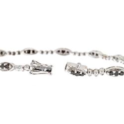 Dyach 14k White Gold 1 3/5ct TDW Black and White Diamond Bracelet (G-H, I1-I2)