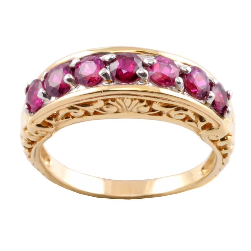 Michael Valitutti 14k Yellow Gold Ruby Ring 