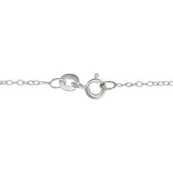 Sterling Silver Green Amethyst and 1/10ct TDW Diamond Necklace (G-H, I3)