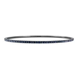 14k White Gold Sapphire Bangle Bracelet