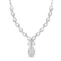 18k White Gold 2 1/6ct TDW Diamond Flower Necklace (G-H, SI1-SI2)
