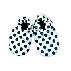 Black Dot Infant Girl Canvas Shoes