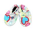 Blue and Pink Heart Infant Girl Canvas Shoes