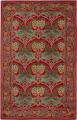Hand-tufted Red Bordered Novelty Strasbourg New Zealand Wool Rug (8' x 11')