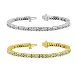 14K Gold 3ct TDW Diamond Tennis Bracelet (I-J, I1-I2)