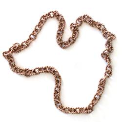 Nexte Jewelry Antiqued Rose Goldtone Nautical Braided Oval Necklace