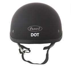 Fuel Helmets Flat Black Motorcycle Half Helmet
