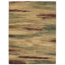 Parallels Multi/ Beige Area Rug (5'6 x 7'5)