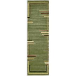 Parallels Green Stripe Rug (2' x 5'9)