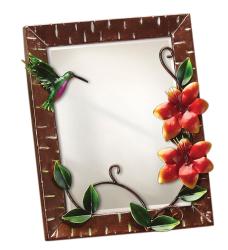 Small Metal Hummingbird Table Mirror
