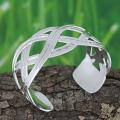 Handcrafted Silverplated Brass Infinity Cuff Bracelet (Mexico)