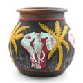 Handmade Luo Tusker Elephant Ceramic Vase (Kenya)