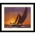 Diane Romanello 'Sails in the Sunset' Framed Art Print