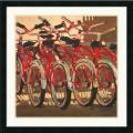 Darrell Hill 'Retro Bikes' Framed Art Print