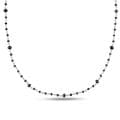 Miadora 14k White Gold 6 1/4ct TDW Black Diamond Bead Necklace