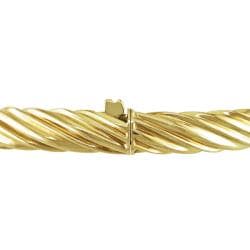 14k Yellow Gold Twisted Bangle Bracelet