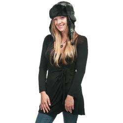 Women's Plaid Fux Fur Lined Aviator Hat (China)
