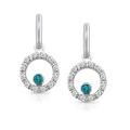 14k White Gold 1/3ct TDW Blue and White Diamond Earrings (I-J, I1-I2)