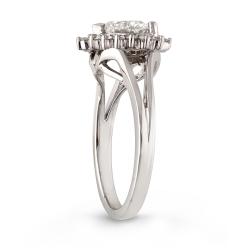 14k White Gold 1 1/4 TDW Heart Cut Diamond Engagement Ring (H SI1)