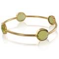 ELYA Designs 22K Goldplated Green Quartz Bangle Bracelet