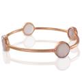 ELYA Designs 18K Rose Goldplated Rose Quartz Bangle Bracelet